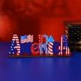 thumbnail image 7 of Wooden Patriotic Dwarf Desktop Ornament Independence Day Star Flag Figurine Red White Blue Memorial Day Decor for Mantle 4th of July Decorations for Festive Home Tabletop Holiday Accent, 7 of 7