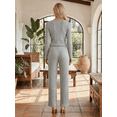 thumbnail image 3 of Conjunto 2 Piezas Blusa Manga Larga Y Pantalón Ajuste Cómodo Sofisticado para Mujer, 3 of 5
