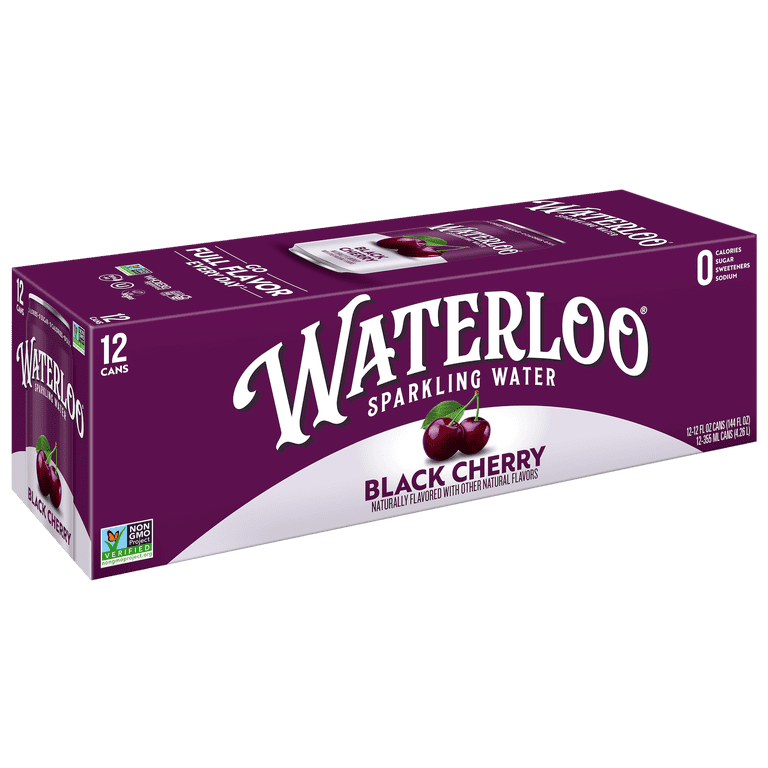 Waterloo Black Cherry Sparkling Water, 12 fl oz, 12 Pack photo 1