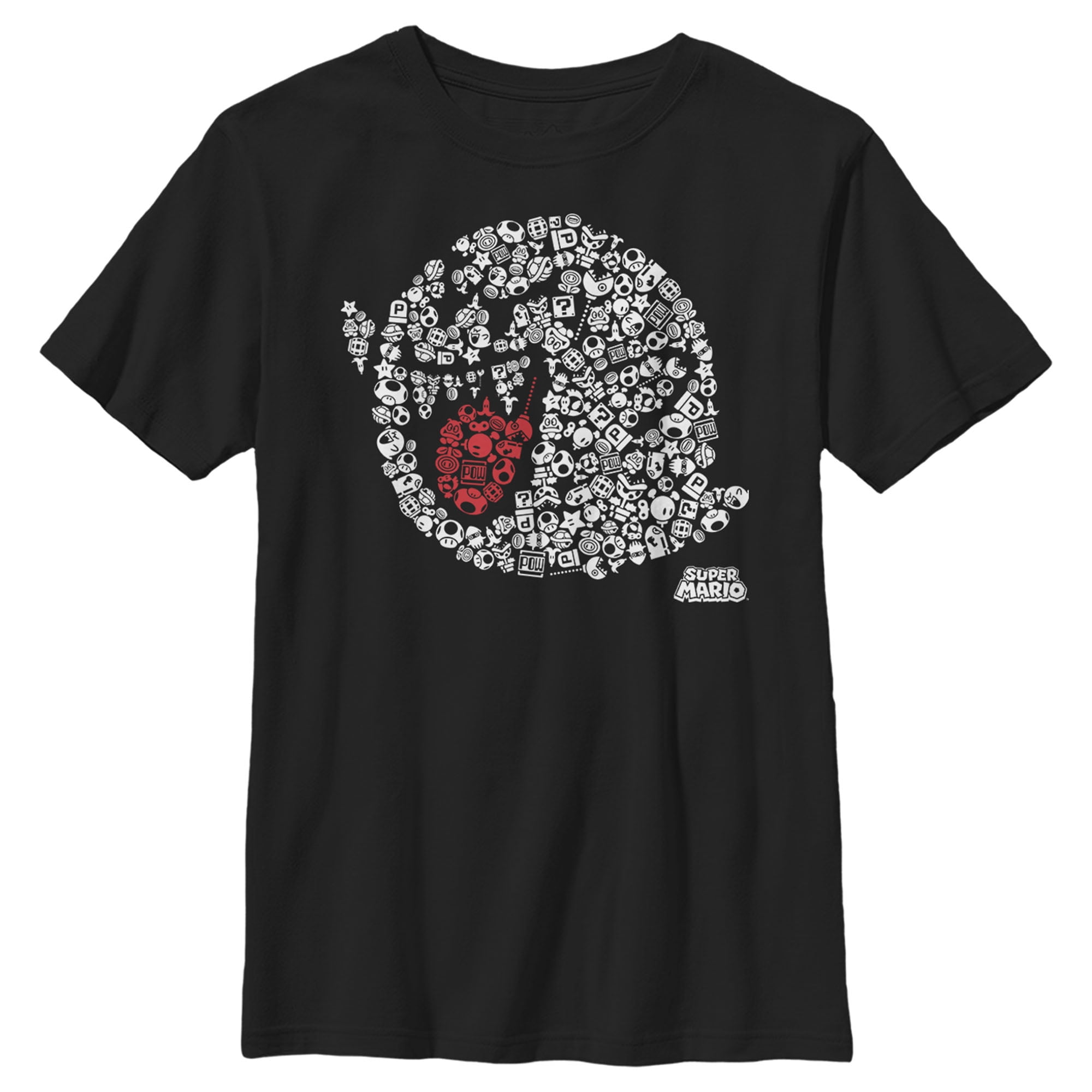 Nintendo Nintendo Boys' Super Mario Boo Ghost Mosaic TShirt