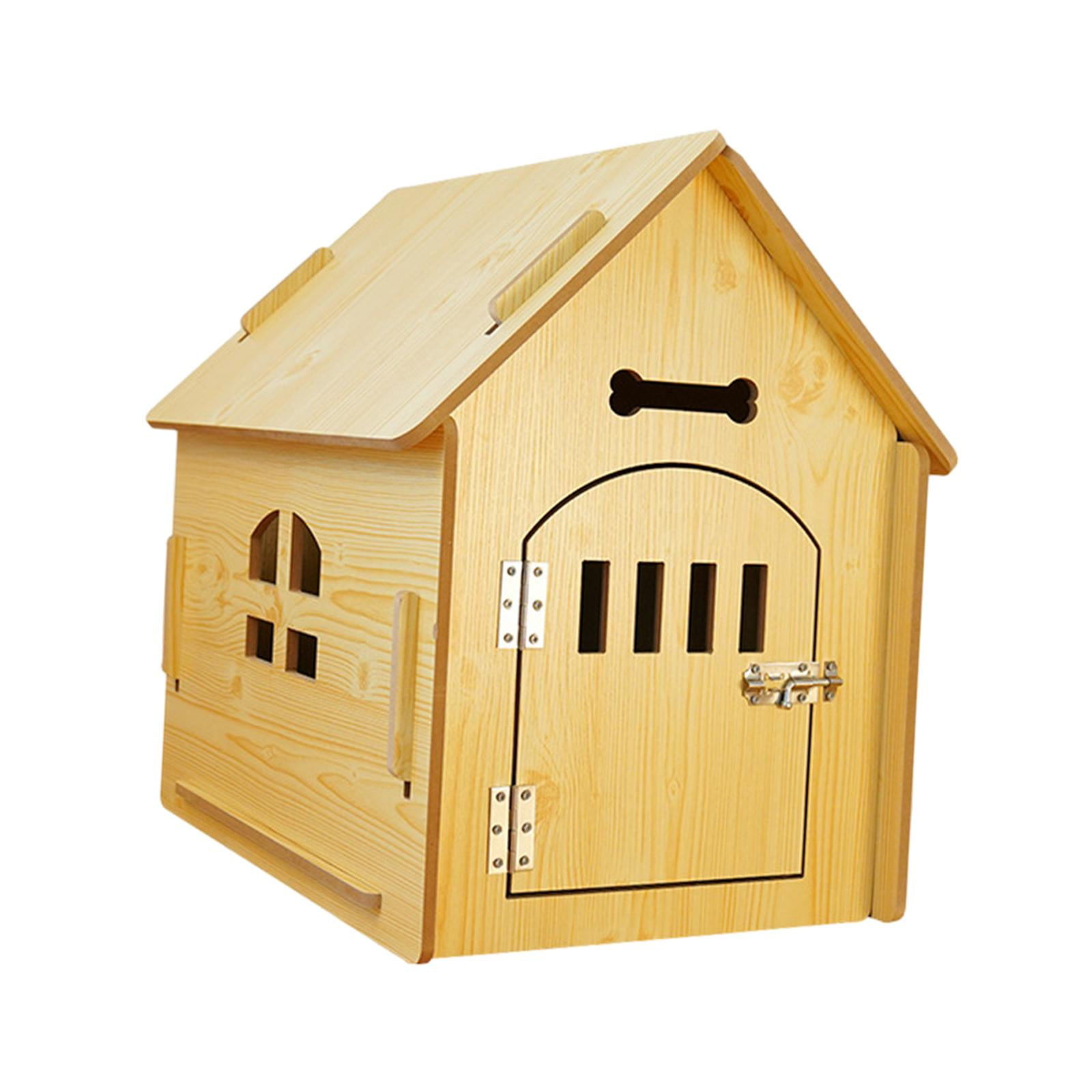 Stgfyxgs Wooden Pet House Dog Kennel Wooden Outdoor Indoor Breathable Cat Bed with Removable Roof for Guinea Pig Hamster Play Sleeping 44cmx57cmx58.5cm