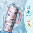 thumbnail image 4 of 30oz Halloween Tumbler with Handle, Scary Skeleton Bat | Print | Halloween Gifts for Women & Girls | with Lids and Straws | Stainless Steel Insulated | Travel Mug, 4 of 5