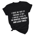 thumbnail image 1 of Camiseta de mujer Camisetas divertidas y lindas de manga corta Camiseta con estampado de letras divertidas Regalo Tops Blusa Regalo para parejas Pompotops hfajkhk126954, 1 of 8