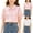Pink, variant on Ruffle Collared Shirts for Girls Flounce Short Sleeve Button Up Blouses Kids Casual Preppy Look Tops