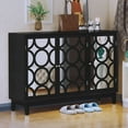 thumbnail image 6 of Spaco Sideboard Cabinet with 3 Mirror Doors and Storage, Modern Buffet Cabinet, Accent Storage Cabinet for Indoor as Living Room, Entryway, Black, 6 of 7