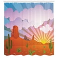 thumbnail image 3 of Ambesonne Cactus Shower Curtain, Abstract Desert Sunset, 69"Wx70"L, Multicolor, 3 of 3