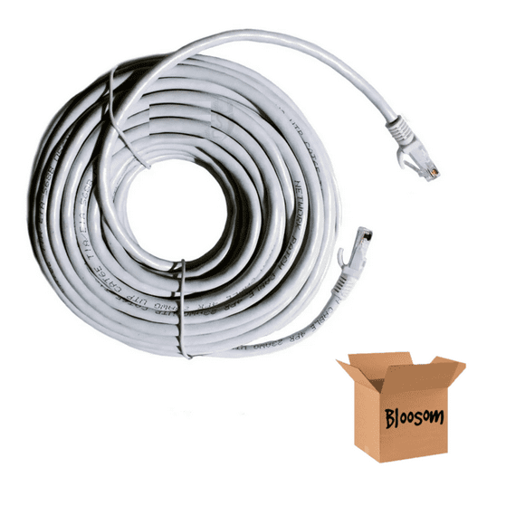 Cable Ethernet Red Bloosom Lan 20m Reforzado Cat6 Internet Consola Blanco