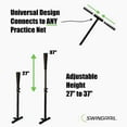 thumbnail image 5 of SWINGRAIL Universal Batting Tee Attachment for Baseball & Softball Practice Net Frame, Great for Youth All Skill Levels, Adjustable Height from 27" to 37" for Batting, Hitting, Fits Most Carry Bags, 5 of 9