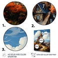 thumbnail image 3 of Designart "Old Windmill Countryside painting III" Landscape & Nature Floater Framed Wall Art Living Room, 3 of 7