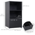 thumbnail image 3 of Outsunny Outdoor Storage Cabinet, Patio Storage Box Rack Rattan Wicker Pool Towel Valet Organizer Poolside Garden Lawn Bathroom Furniture Shelf w/ Shelf Drawer, Dark Brown, 3 of 10