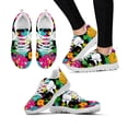 thumbnail image 1 of Zapatos casuales para exteriores con suela suave y estampado de dientes de dibujos animados, diseño de grafiti artístico de moda, zapatillas negras de suela suave, 1 of 6