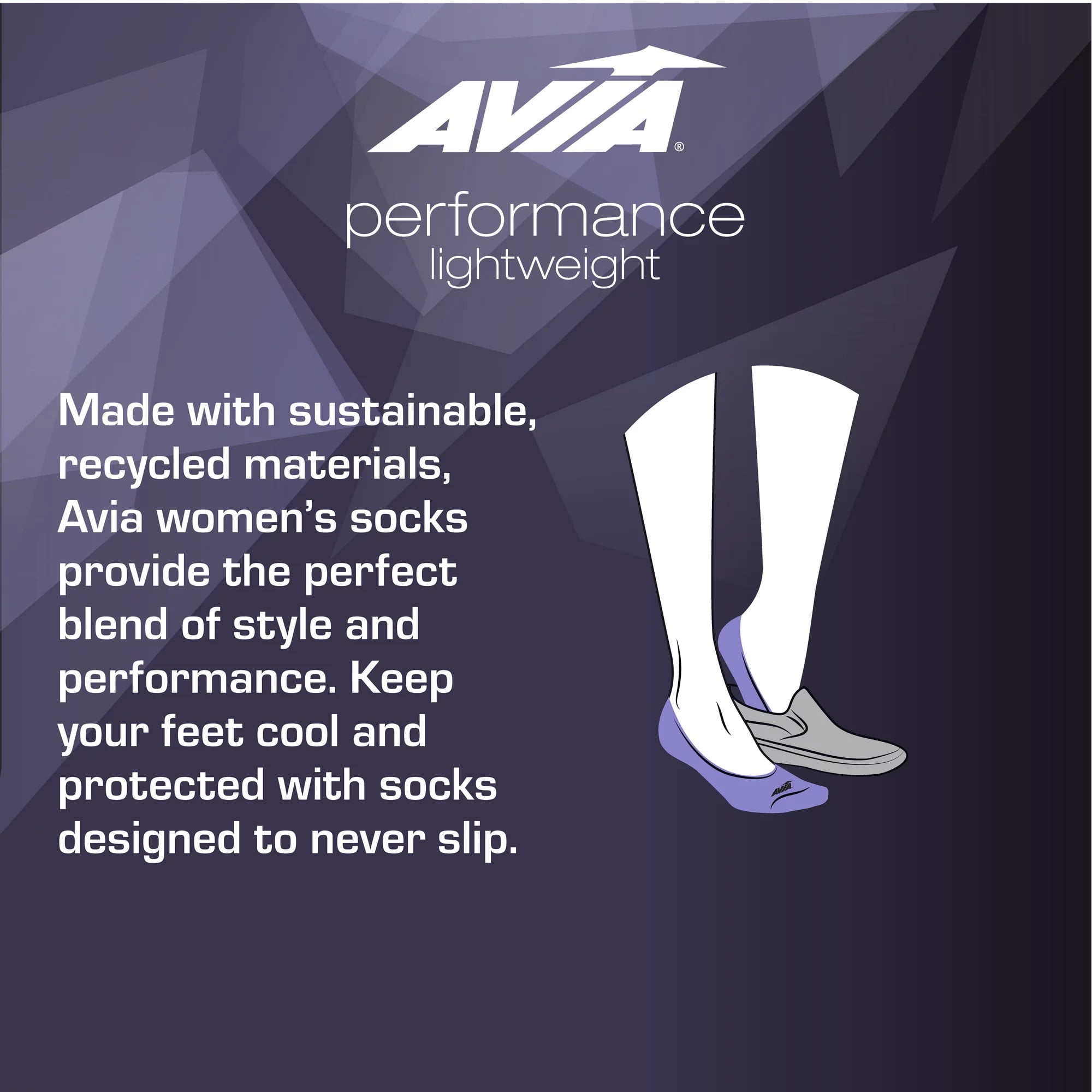 Avia Women's Performance Lightweight Crew Socks, 10-Pack