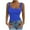 Blue, variant on Womens Tank Tops Womens Square Neck Double Lined Basic Tanks Sleeveless 2025 Summer Collection Tank Top For Women