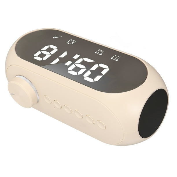 Reloj Despertador Digital Altavoz Pantalla de Reloj Espejo Temperatura en Tiempo Real Radio Modo AUX Microfono con Cancelacion de Ruido para Dormitorio Bodega Aurrera en linea