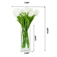 thumbnail image 4 of Enova Home  Artificial Real Touch Tulips Fake Silk Flowers Arrangement in Glass Vase with Faux Water for Home Wedding Decoration White, 4 of 4