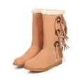 thumbnail image 5 of Liliana DD10 Women Suede Fur Lining Medallion Fringe Winter Boot, 5 of 5