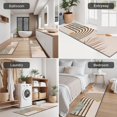 thumbnail image 5 of Brown Boho Geometric and Plant Pattern Kitchen Rugs Sets Of 3,Kitchen Runner Rugs Non Skid Washable,Decorative Kitchen Floor Mats for Kitchen,Sink,Laundry,17"x30"+ 17"x47" + 17"x59", 5 of 6