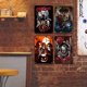 thumbnail image 3 of Letrero Lata Metal para Espectáculo Terror Halloween Arte Pintura Hierro Rectangular 20x30cm 6 Uds., 3 of 9