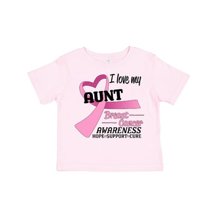 

Inktastic I Love My Aunt- Breast Cancer Awareness- Hope Support Love Gift Toddler Boy or Toddler Girl T-Shirt