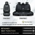thumbnail image 3 of Coverado Car Seat Covers Full Set, Black Front and Back Automotive Seat Protectors, Universal Leather Auto Cushions Fit for Most Cars, SUVs and Trucks, 3 of 10