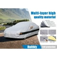 thumbnail image 3 of Holthly Coupe Car Cover Waterproof All Weather for Automobiles,100% Waterproof Outdoor Car Covers Rain Snow UV Dust Protection. Custom Fit for Ford Mustang,Chevy Camaro, Porsche 911,etc Silver, 3 of 7