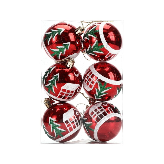Fiudx Juego de Adornos Navideños Irrompibles para Árbol de Navidad, Bolas Colgantes para Decoración de Fiestas.