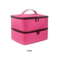thumbnail image 2 of Seitruly Hecho con el bolso durable del organizador del esmalte de uñas de nylon para el bolso duradero del estuche que lleva del esmalte de Juegos de manicura Rosa roja, 2 of 6