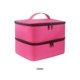 thumbnail image 3 of Soidarity Bolsa de nailon para estuche de transporte de esmalte de uñas, fácil almacenamiento y acceso, cómoda y organizada, fácil de llevar Juegos de manicura Rosa roja, 3 of 6