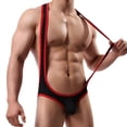 thumbnail image 3 of HUPOM Men'S Underwear Underwear For Men Pack Medium waist Comfort Waist Solid Thong Black 2XL, 3 of 9