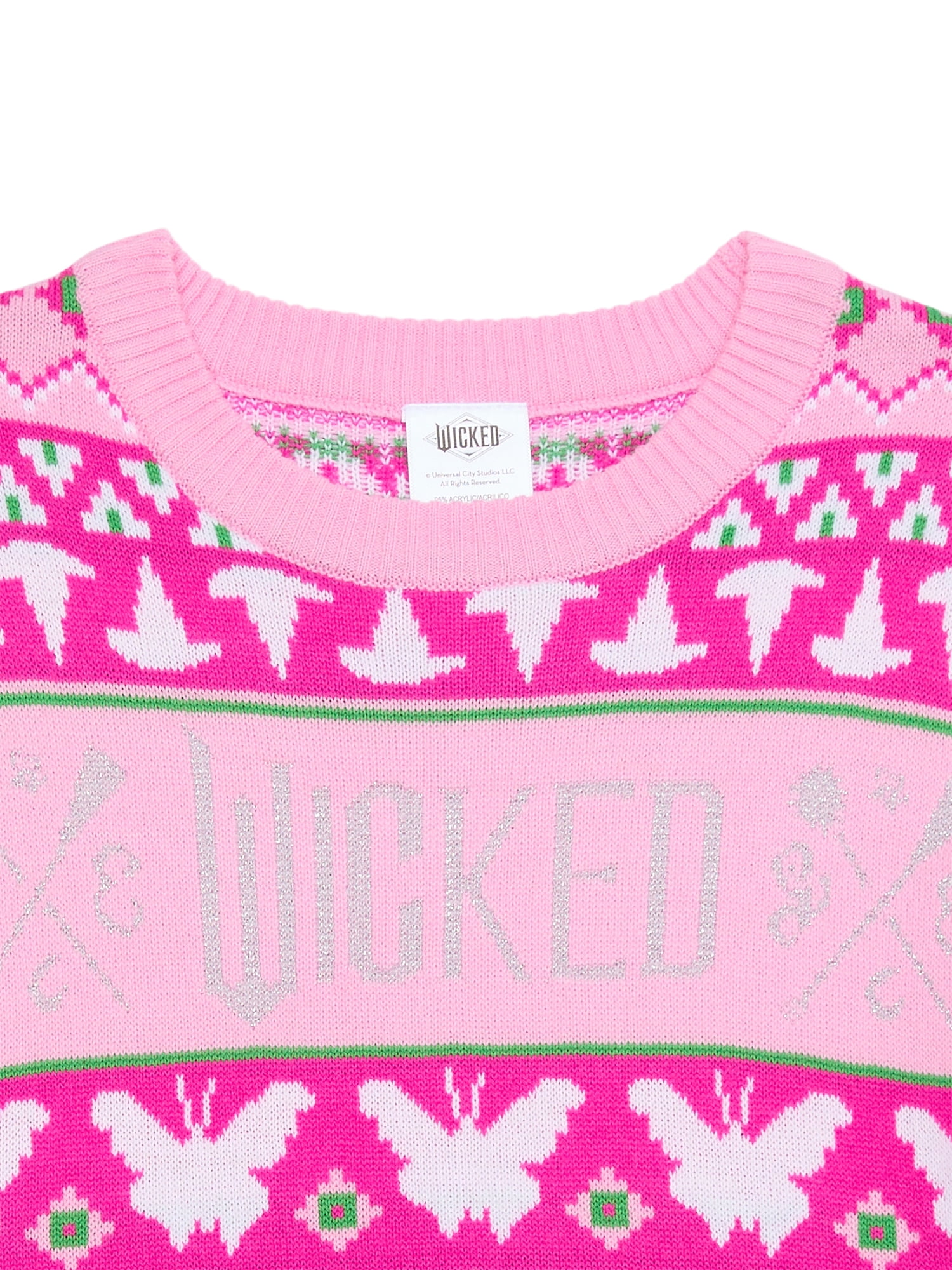 Wicked Girls Metallic Lurex Holiday Sweater, Sizes 4-16