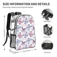thumbnail image 4 of Easygdp Butterflies in Pastel Clear Backpack, Transparent Bookbag for School for Women Men, Capacity Clear Bag for College, Travel, 4 of 7