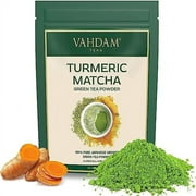 VAHDAM,Turmeric Matcha Green Tea Powder (25 Cups/1.76oz) With Curcumin - Pure Japanese Matcha Powder With Indian Turmeric Powder | Delicious Matcha Latte