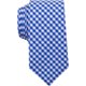 thumbnail image 1 of bar III Mens Troy Checked Self-tied Necktie, azul, clásico (57 a 59 pulg.), 1 of 1