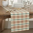 thumbnail image 3 of Fennco Styles Modern Plaid Woven Water Hyacinth Table Runner 16 x 72 Inch - Natural Table Cover for Home Décor, Dining Table, Banquets, Holiday and Special Events, 3 of 6
