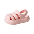 thumbnail image 4 of Floleo Kids' Closed-Toe Woven EVA Sandals, Lightweight Non-Slip Thick Sole Breathable Summer Outdoor Shoes (Pink,12-15 Months), 4 of 8