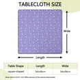thumbnail image 2 of Purple Cartoon Narwhal Pattern Square Fitted Tablecloth with Elastic Edge,Square Table Cover,Washable Elastic Table Cover for Home Kitchen Party Decor 34"x34", 2 of 6