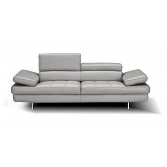 Aurora Premium Leather Loveseat - Grey