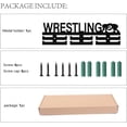 thumbnail image 4 of Wood Wrestling Medal Holder Sport Medal Hanger Display Medal Rack Wall Rack Mounted over 30 Medals Award Ribbon Stand Running Soccer Football for Competition Athletes Medalist 15.7x4.5 Inch, 4 of 7