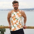 thumbnail image 6 of Zufioo Peaches Print Men's Vest, Sleeveless Quick-drying Muscle T-shirt, Suitable for Sports Fitness, Home Leisure Wear-Large, 6 of 7