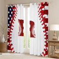 thumbnail image 2 of Manfei Personalized Initial Alphabet R Blackout Curtains Set of 2 (52x84 Each) for Children Kids Boys,Baseball Print Window Curtains,Sport Theme Curtains and Drapes,Ultra Soft Home Decor, 2 of 6
