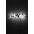 thumbnail image 2 of Queen Sense 14" White Hustle Neon Sign Acrylic Man Cave Handmade Neon Light 114HUWA, 2 of 3