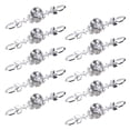 thumbnail image 1 of Tiradores para cajones y aparadores, pomos decorativos de cristal con forma de diamante con placa, pomos para puertas de armarios, paquete de 10, 1 of 5