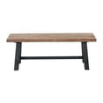 thumbnail image 5 of Alaterre Furniture Adam 48"L Solid Wood Entryway Bench, Rustic Industrial Style, Seating, Easy Assembly, Brown, 5 of 6