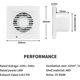 thumbnail image 5 of Extractor de aire de 150mm, 18w, 320m/h con válvula de retención e interruptor de cadena, ventilador de ventana y pared para cocina, baño, invernadero, garaje, 6 pulgadas, 5 of 5