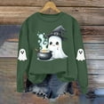 thumbnail image 5 of Sweatshirts for Women Crewneck Long Sleeve Loose Fit Tops Halloween Printed Fashion Tops, 5 of 6