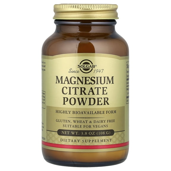 Solgar Magnesium Citrate Powder, 3.8 oz (108 g)