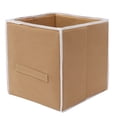 thumbnail image 2 of AMAK INC Foldable Storage Cube Box | Fabric Storage Organizer with Lid & Handle | Closet Organizer for Clothes, Toys & Accessories | Space Saving Storage Bin (Beige) Pack Of 03, 2 of 6