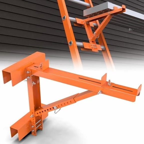 New Upgraded Adjustable  Jacks 2 Pack for Scaffolding Platform, Two-Rung Short Body Extension  Jack Scaffold Bracket, Orange  Platform Accessories  Jack Part for Working Stage