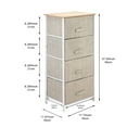 thumbnail image 3 of Veryke 4-Tier Nightstand with 4 Drawers, End Table Storage for Bedroom Nursery Dorm Room Hallway - Linen, 3 of 8