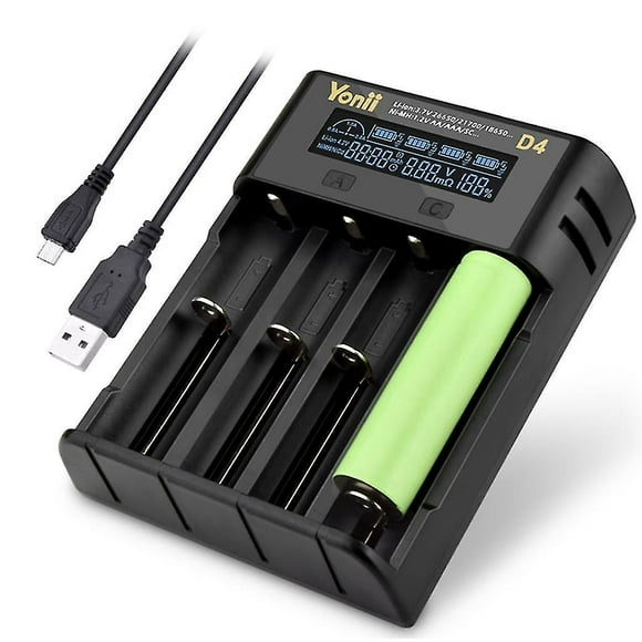 18650 Battery Charger 4 Slots For 18650 21700 26650 Lithium Aa Aaa Nimh Battery